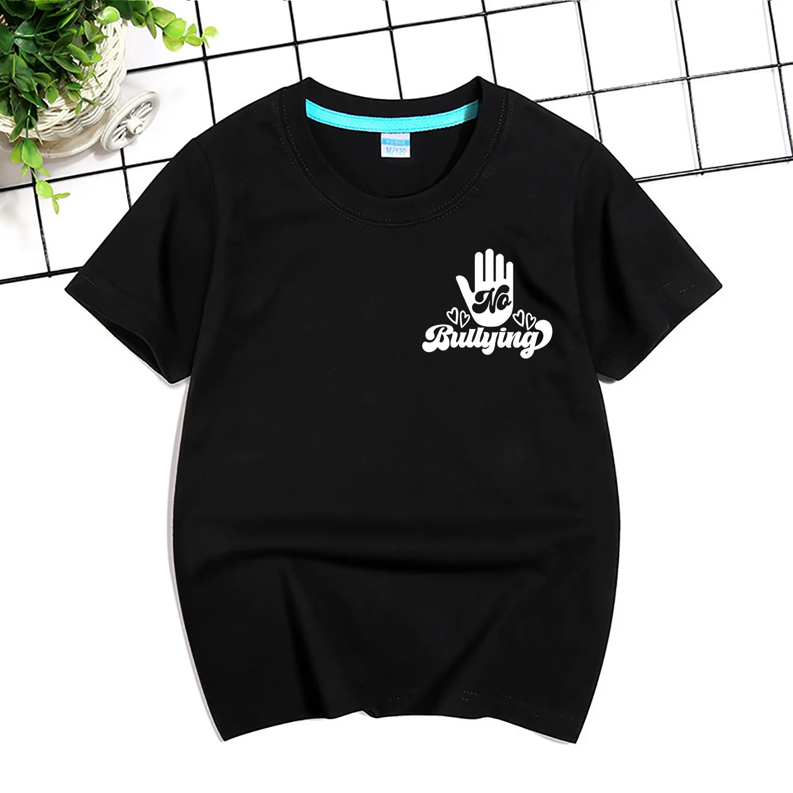 

Girls Soft Short Sleeve Crew Neck T Shirts 6 Color Printed T Shirt