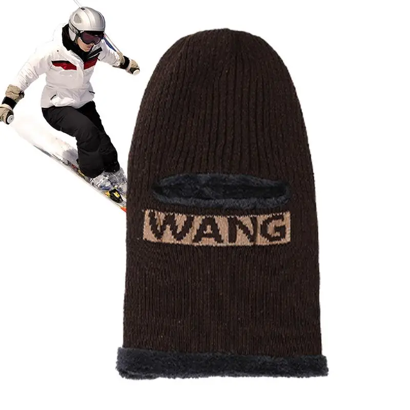 

Face Covering For Cold Weather Thicken Warm Head And Face Covering For Winter Knitted Soft Outdoor Hood Flexible Face Coverings