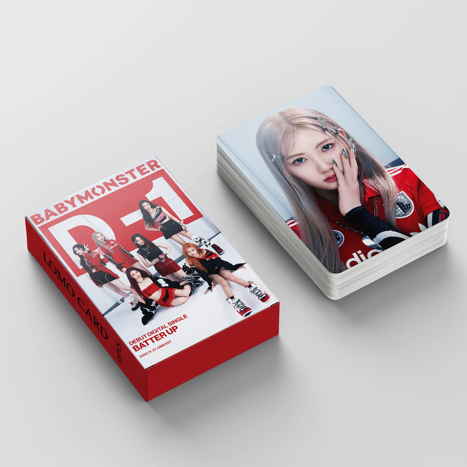 

BABYMONSTER Debut Digital Single Batter up Boxed Card 55pcs/Set Ruka Ahyeon High Quality HD Photo Cards Fan Collection LOMO Card