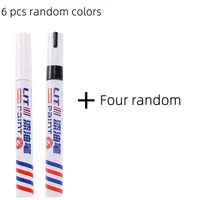 Auto Paint Car Scratch Repair Pen DIY Tire Tread Waterproof Quick-drying Color Metal Paint Pen Marker Oil-based Marker Set 6