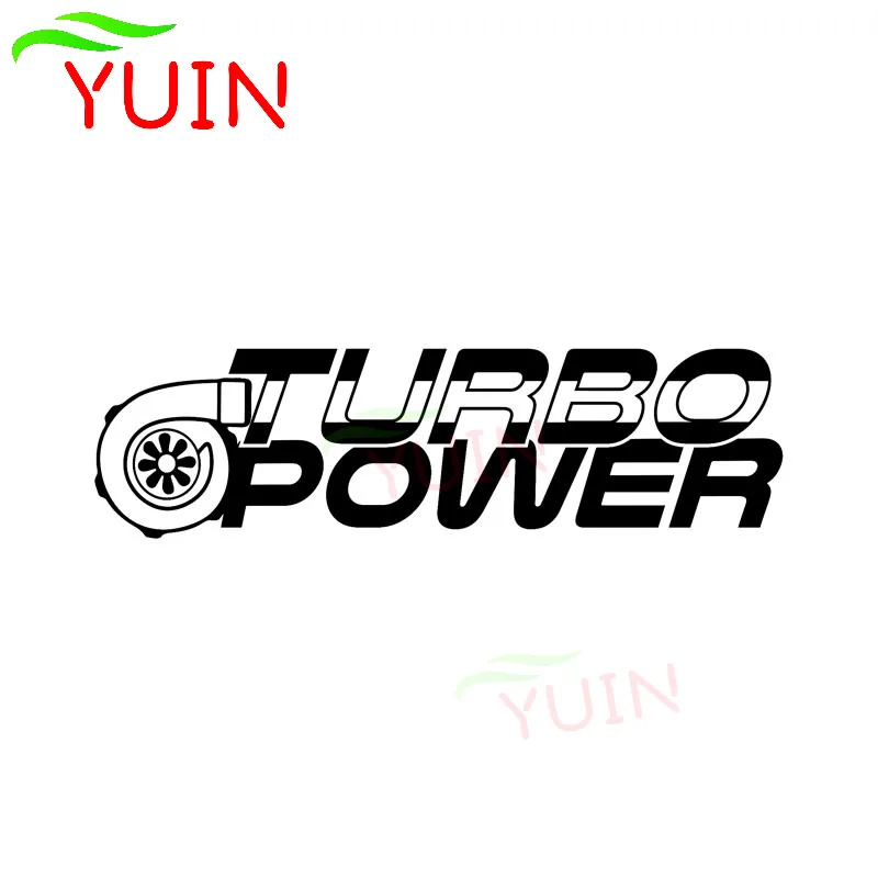 

Интересная Автомобильная наклейка YUIN TURBO POWER, модные наклейки-бустеры, аксессуары для украшения бампера из ПВХ, водонепроницаемая