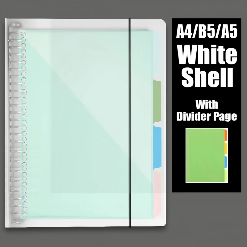 A5 Refillable Loose Leaf Notebook with 60 Sheets - Stylish Diary Planner
