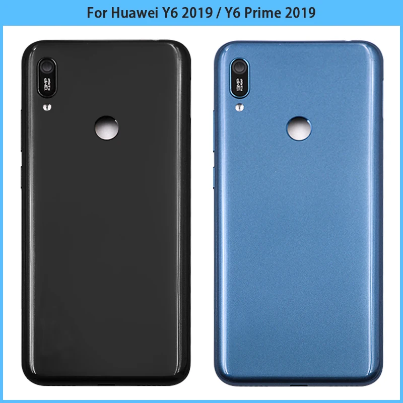 Per Huawei Y6 2019 Coperchio Posteriore Della Batteria Porta Posteriore Per Huawei Y6 Prime 2019 Custodia Della Batteria Con Pulsanti Dell'Obiettivo D