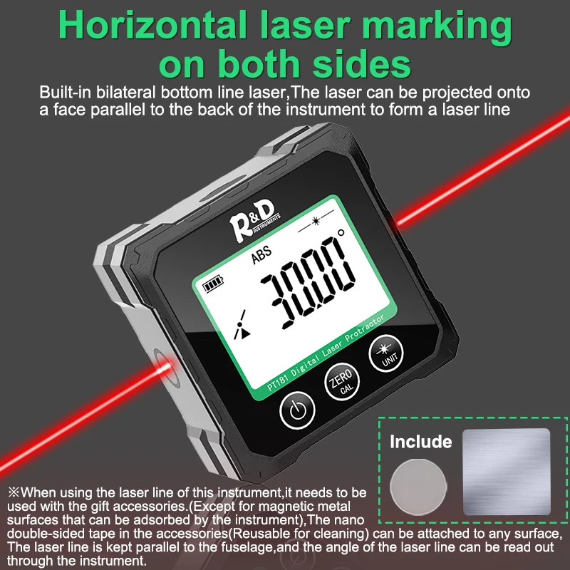 Jaune Rapporteur d'angle numérique, inclinomètre Laser à 360°, localisateur  d'angle de niveau, goniomètre de - Cdiscount Bricolage