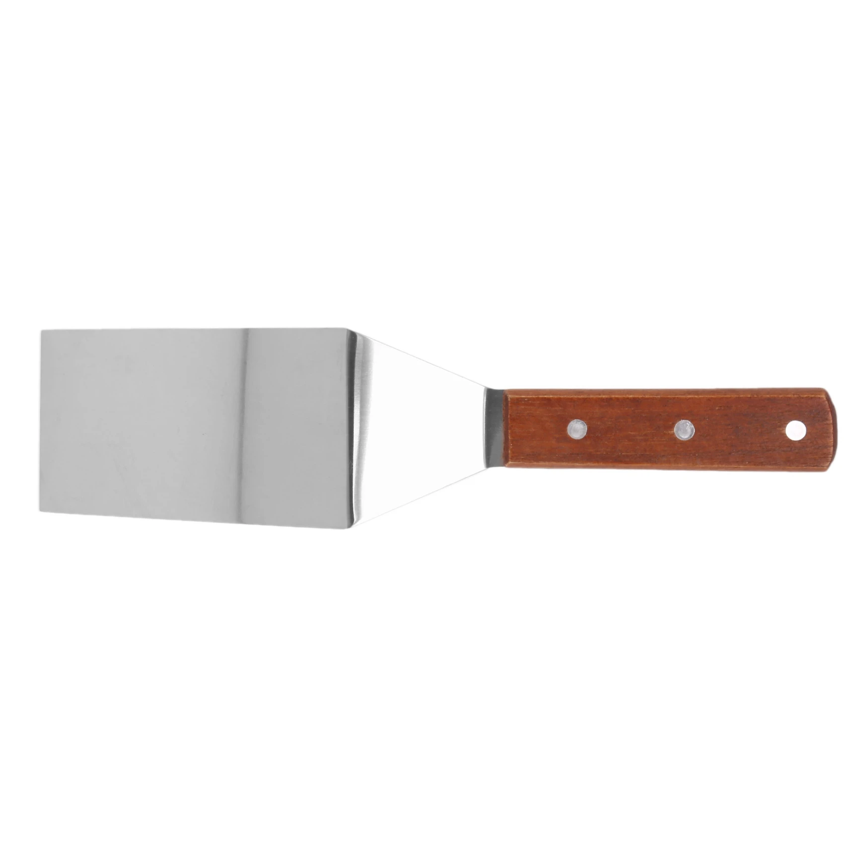 Stainless Steel Flat Frying Spatula with Wooden Handle Pizza Spatula Steak Frying Cooking Baking Tools