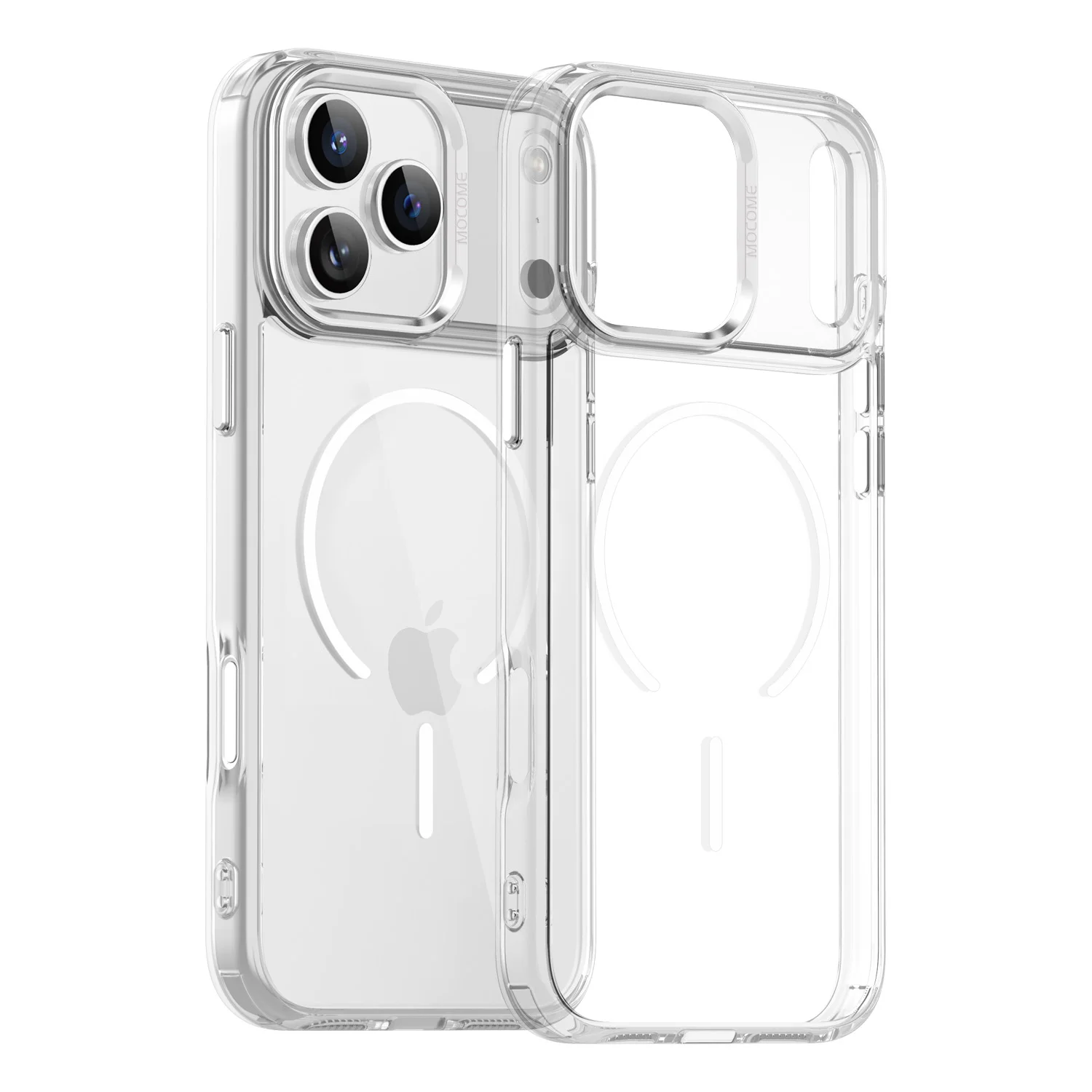 Transparent Shockproof MagSafe-Compatible Phone Case with Magnetic Wireless Charging Capability