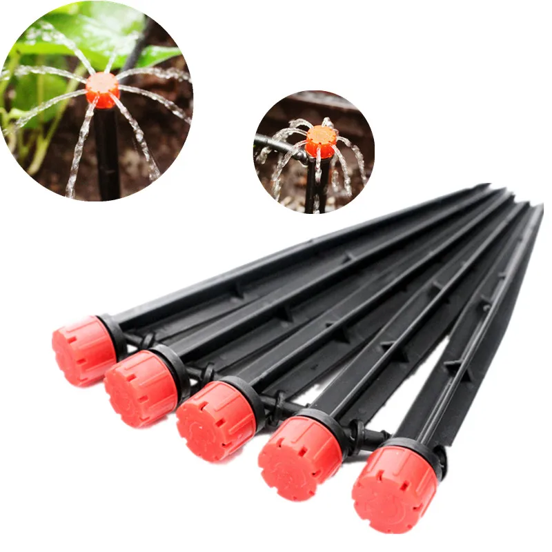 16cmRedAdjustableDripperOnStakeForFruitTreeWateringGarden