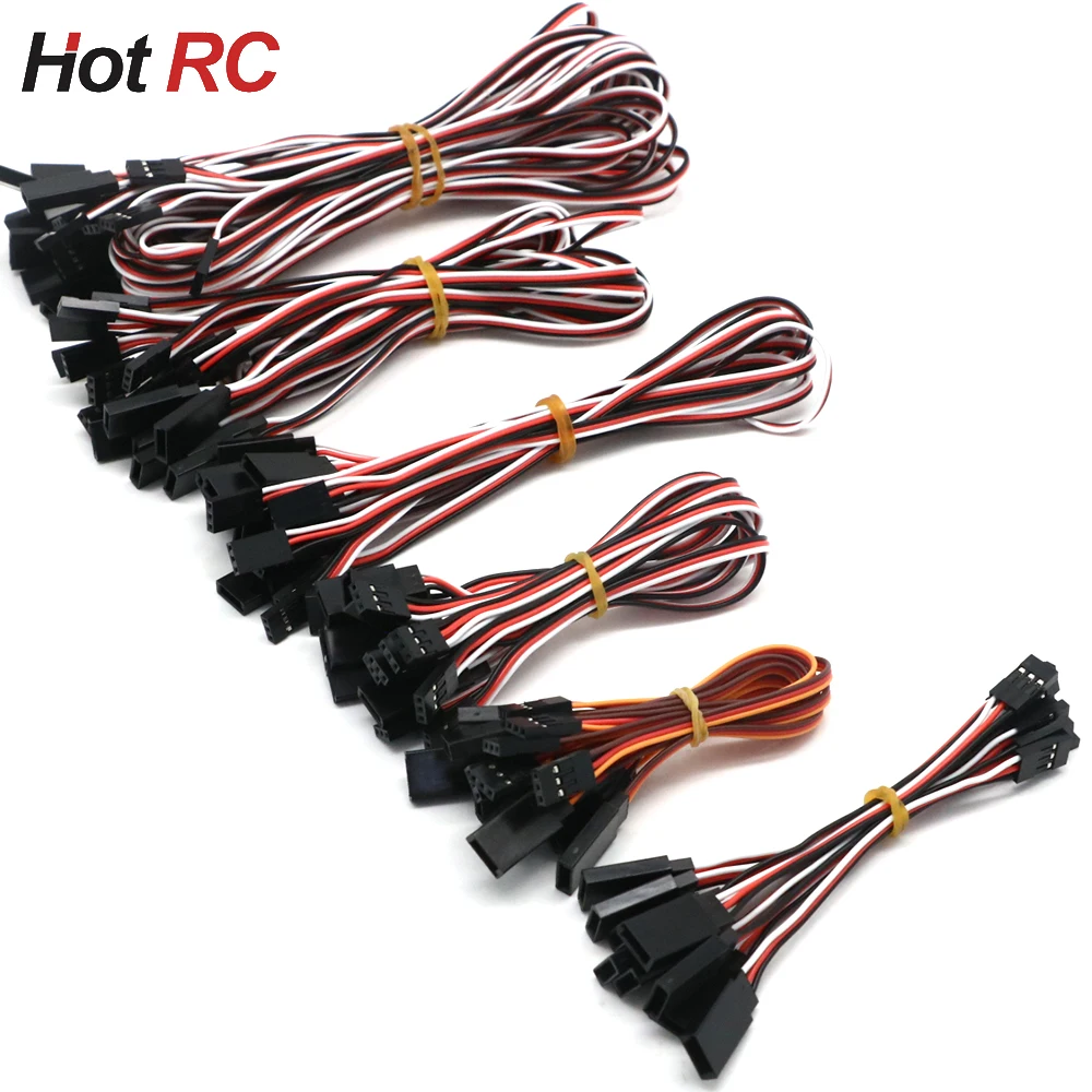 

5pcs/lot 100mm/150mm/200mm/300mm/500mm/1000mm Servo Extension Lead Wire Cable Female To Male JR Futaba For RC Servo Accessories