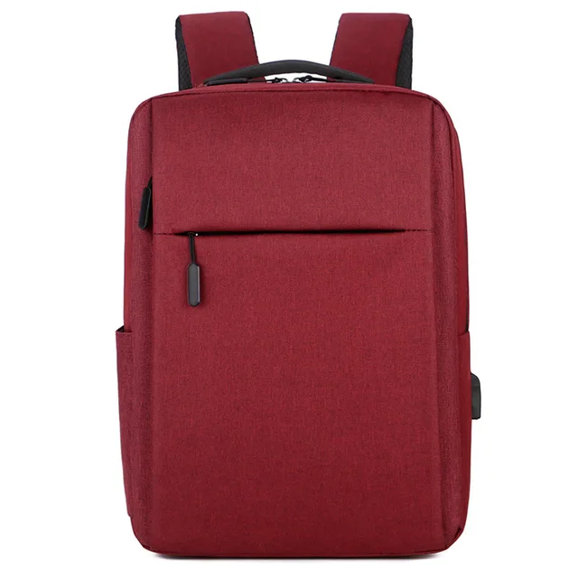 SKOANBE Backpack Men's Leisure Outdoor USB Charge Charging Sports Backpack Business Computer Bag Travel Bag External Outside Bag Red