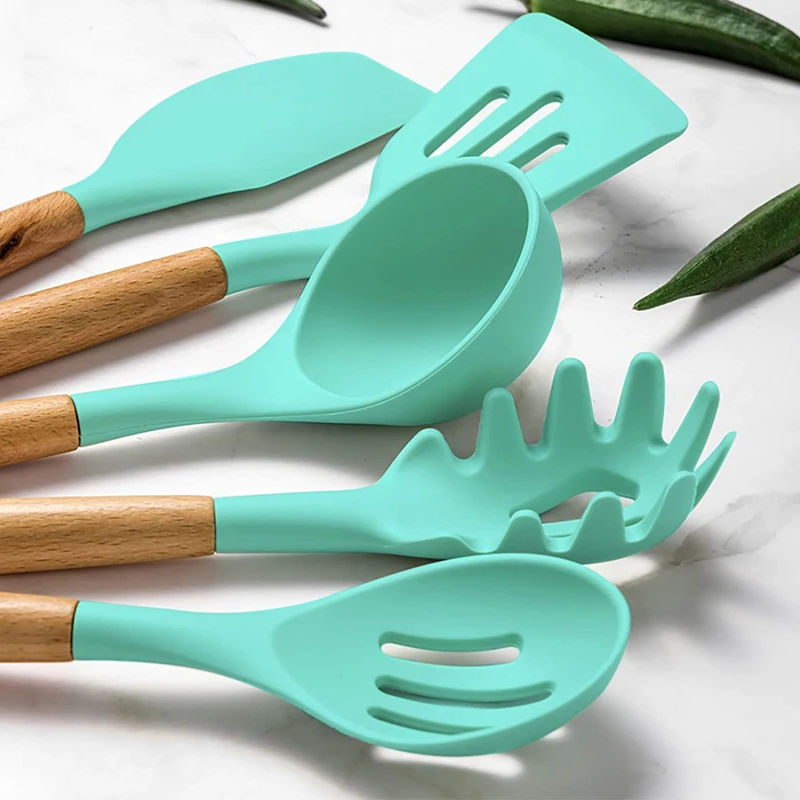 Silicone Cooking Utensils Set Nonstick Kitchenware Utensils Heat Resistant BPA  Free Cookware Spatula Shovel Spoon For Home - AliExpress