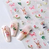 Cute Rabbit Love Heart Bowknot Easter Bunny Eggs Bunny Flower Rose Leaves Nail Art Stickers Charm Garden Animal Manicure Decals 1