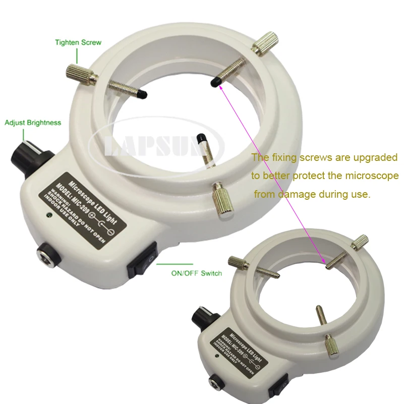 144 LED Ring Light illuminator Lamp for Industry Stereo Microscope Camera Magnifier AC 110-240V Adapter magnifying glass lamp microscope light