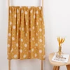 3PCS/Set Bamboo Muslin Swaddle Blanket Baby Blankets Newborn Printed Soft Cotton New Born Infant Receiving Wrap 4