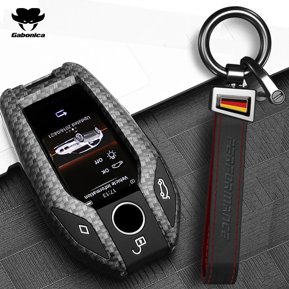 

New Carbon Fiber Car Key Case Cover for BMW 5 7 series G11 G12 G30 G31 G32 i8 I12 I15 G01 X3 G02 X4 G05 X5 G07 X7 Key Bag Holder