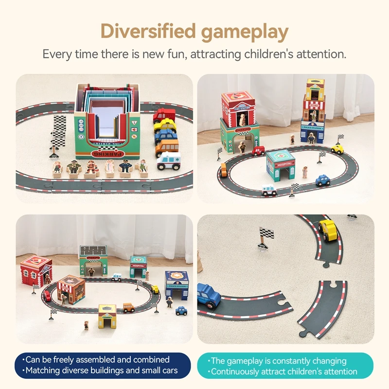 Car Building Blocks Track Accessories Children's Assembly Toy Set Develops Baby's Social Skills Early Learning Kids Toys - 4