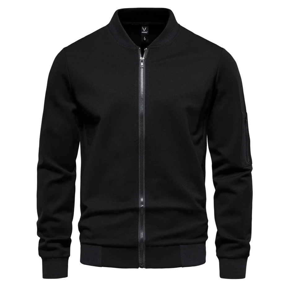 Varsity Jacket Men Spring Autumn Casual Baseball Jacket Coat Fashion Solid Color Coat Slim Fit Bomber Jackets Male