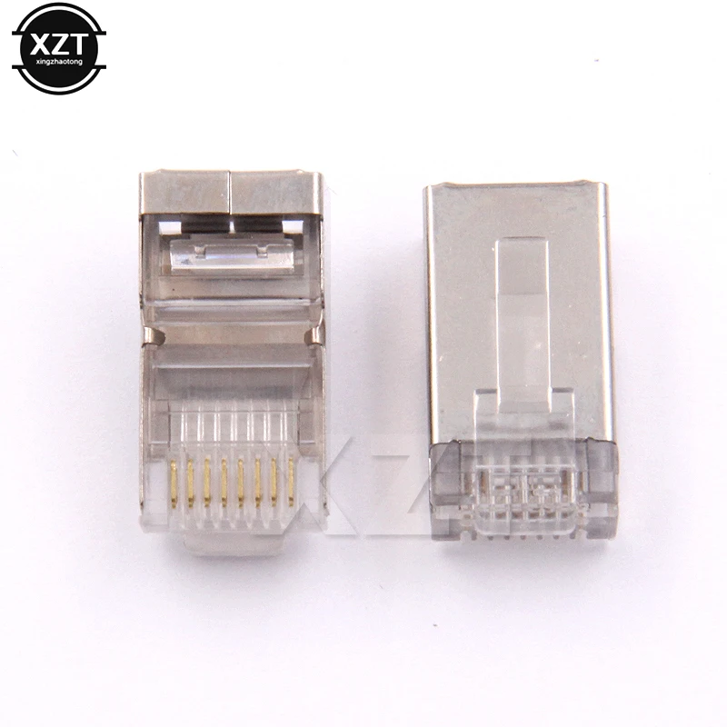 

50PCS Cat6 RJ45 Connector 8P8C Modular Ethernet Cable Plug Cat 6 Crimp Network RJ 45 Crimper Connector for Stp Ethernet Cable