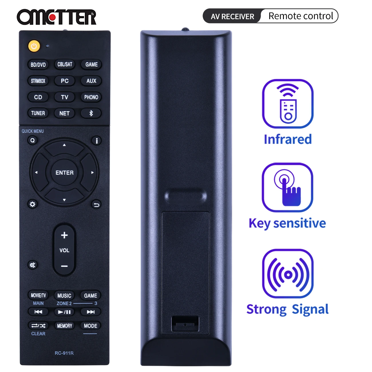 A691　ONKYO　オンキョー　リモコン　 RC-911R Amazon.com: New RC-911R RC911R Remote Control for for Onkyo