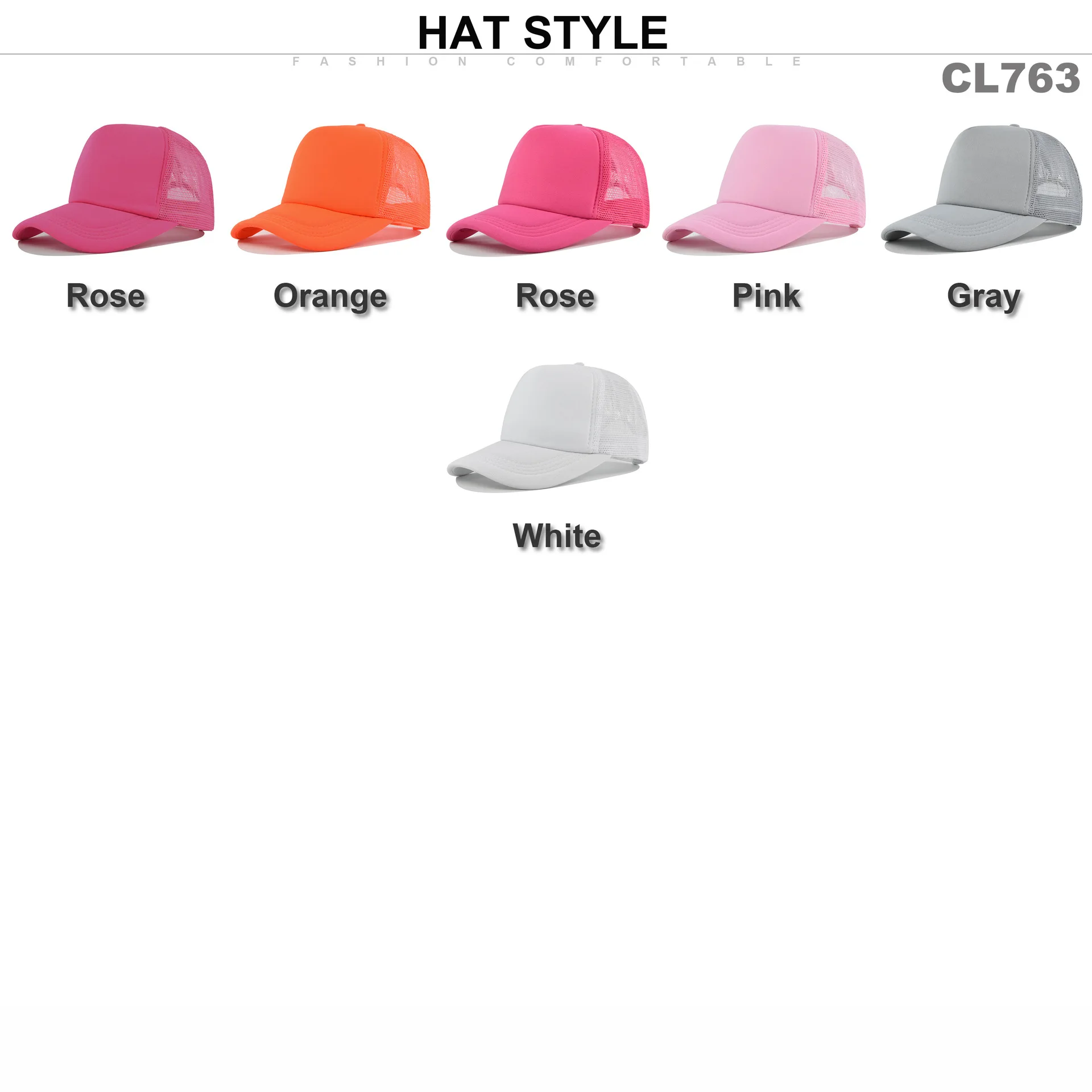 1PC Fashion Unisex Plain Baseball Cap Adjustable Trucker Flat Visor Cap Snapback Mesh Curved Men Women Casual Sun Summer Hat