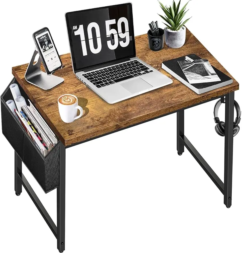 

Маленький стол для небольших помещений-ученический письменный компьютерный стол для спальни, школьной работы, рабочая станция для ПК, деревенский стол 30 31 дюймов