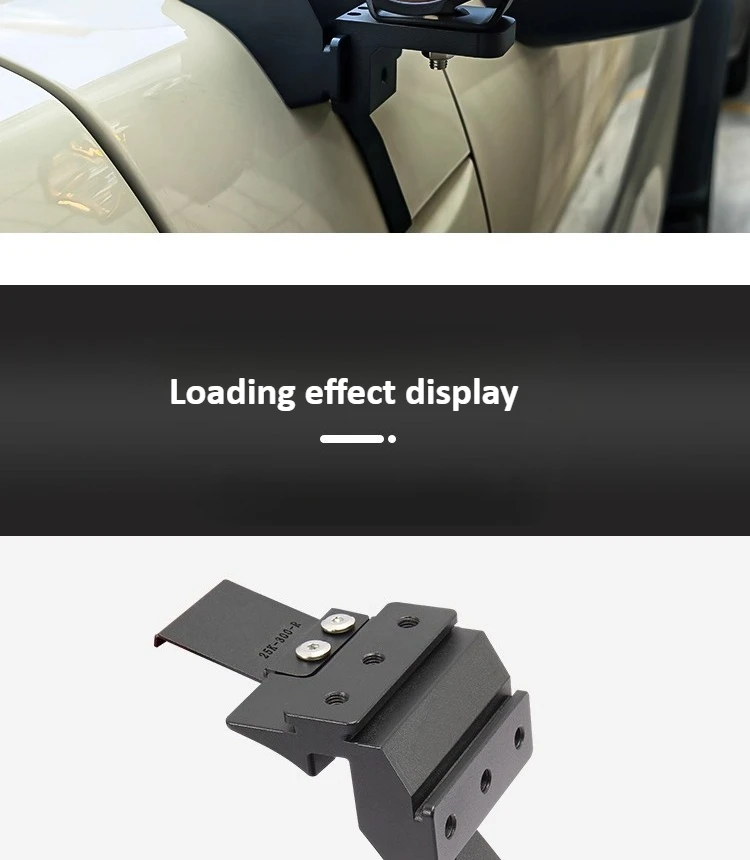For Tank 300 2020-2026 Car A-Pillar Quick-Release Bracket Front Engine Hood Punch-Free Aluminum Alloy Dual Light Spotlight Stand detail image 10