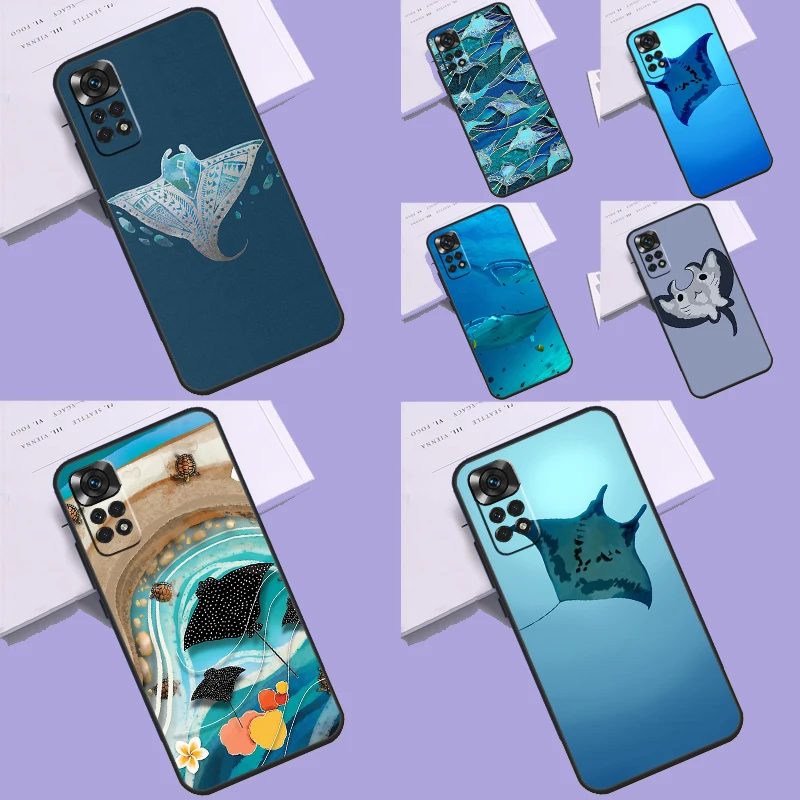 Animal Manta Ray Funda Per Xiaomi Redmi 12C 9A 9C 9T 10A 10C Redmi Note 10 8 9 11 12 Pro 9S 10S 11S 12S Case