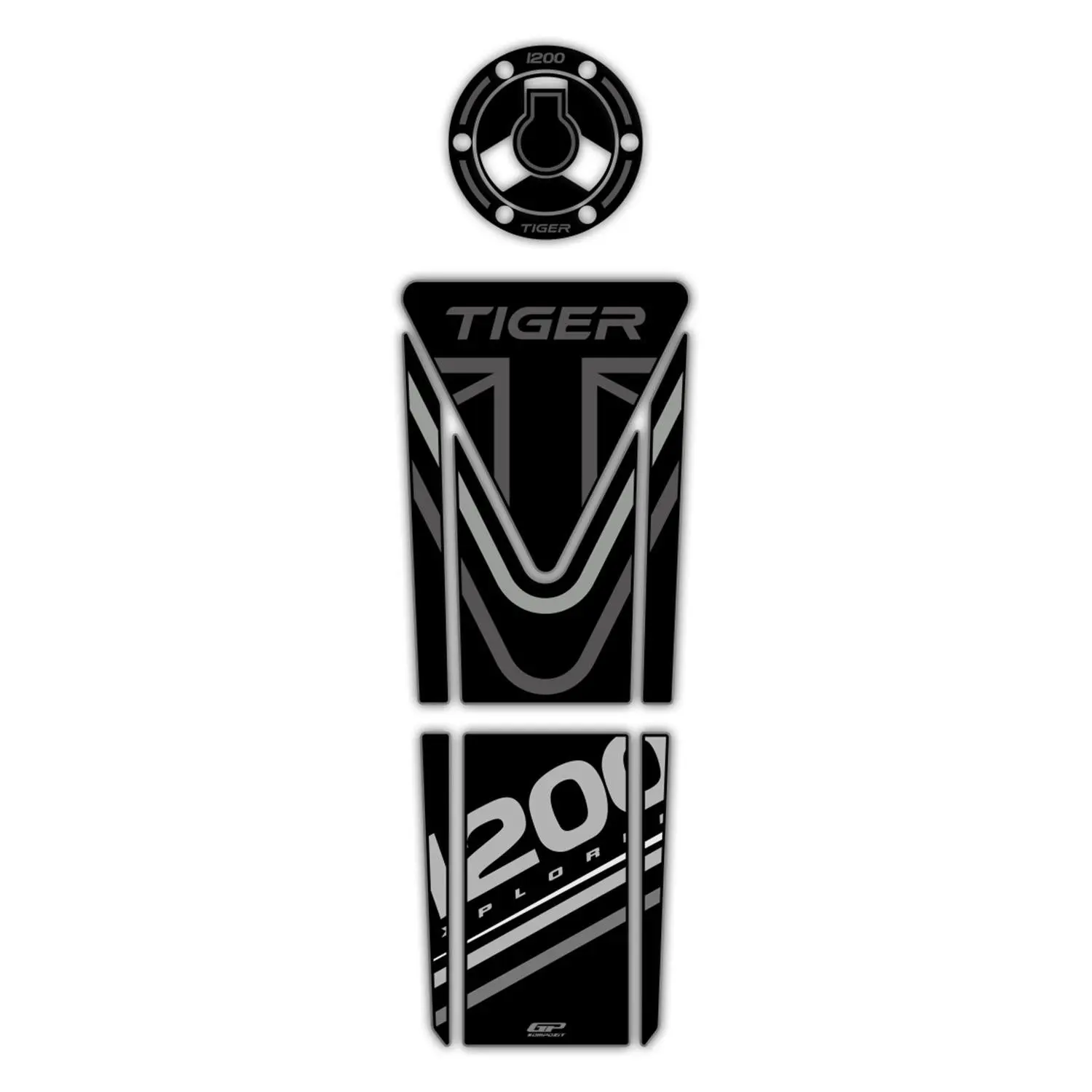 

GP Composite For Tiger 1200 2014-2016 Compatible Tank Pad Set Black