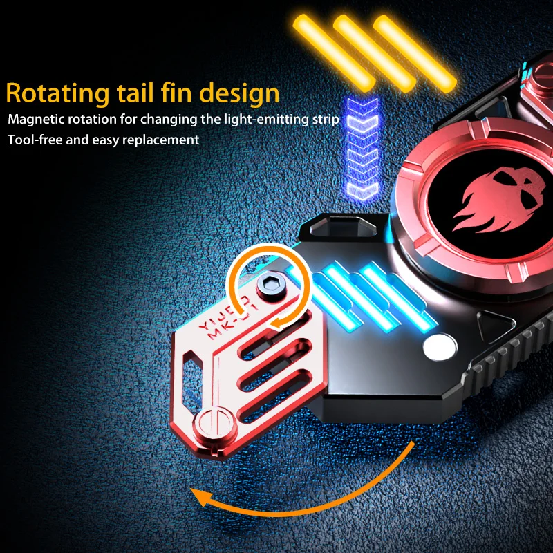 Fidget Toy Sensory Fidget Toy Anti Stress Toy Finger Sensory Toy Fingertip Gyroscope Toy 729 Light Effect Combinations Fidget Spinner Metal Toys For Men Roating Gyro Fingertip Antistress EDC Hand Stress Relief Gifts