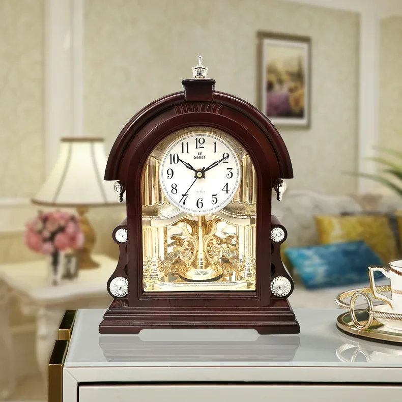 

Home Clock Craft Swinging Table Clock Retro Creative Silent Sweeping Second Clock Home Decoration Plastic Clock