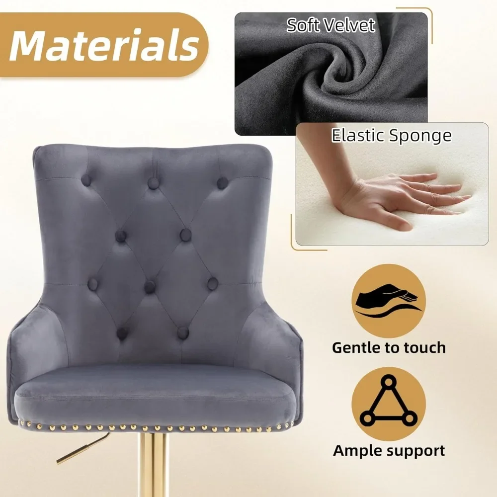 Velvet Bar Stool 2 Piece Set 5