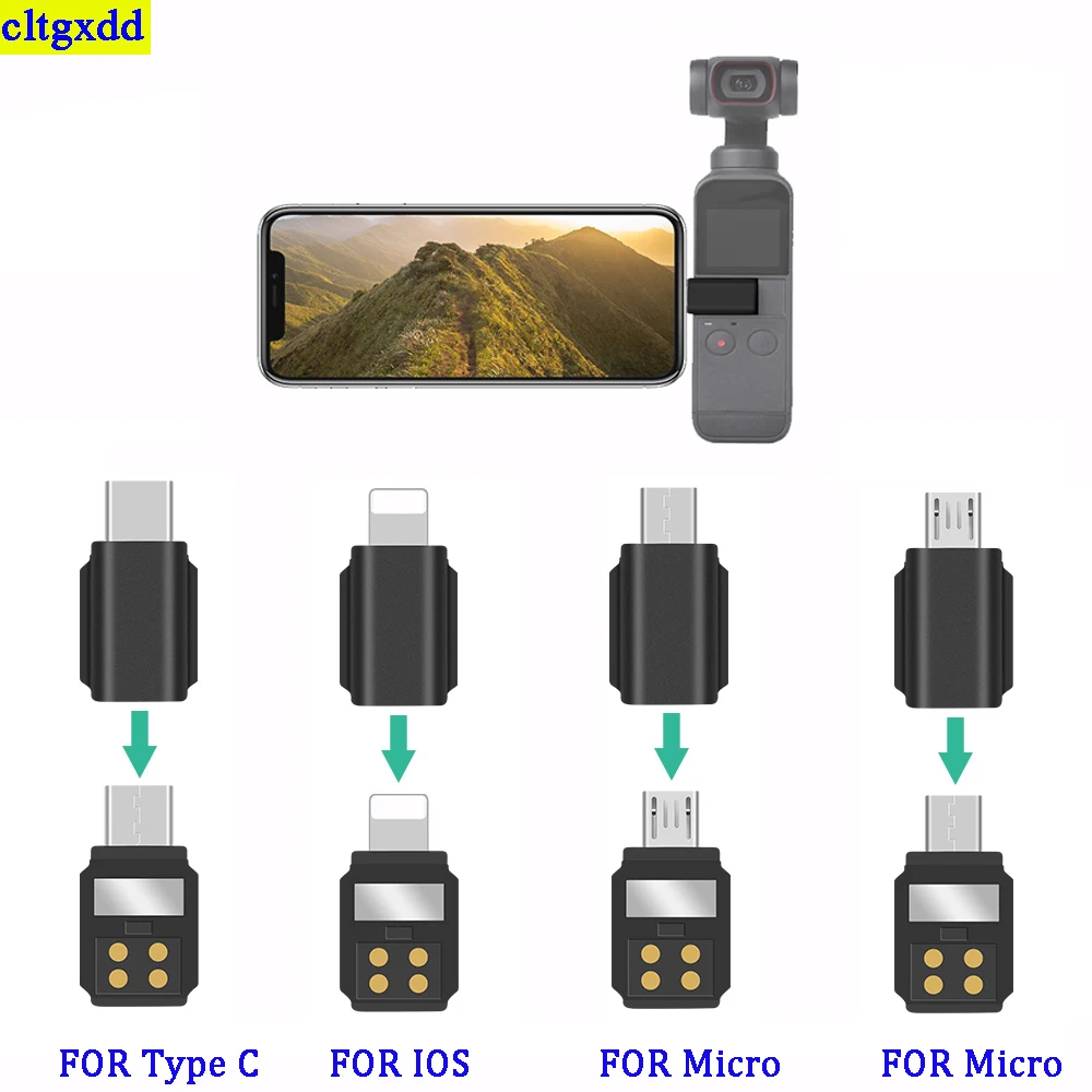 

1piece FOR DJI Osmo Pocket 2 Micro USB TYPE-C IOS Phone Data Connector Interface Smartphone Handheld Gimbal Camera Adapter