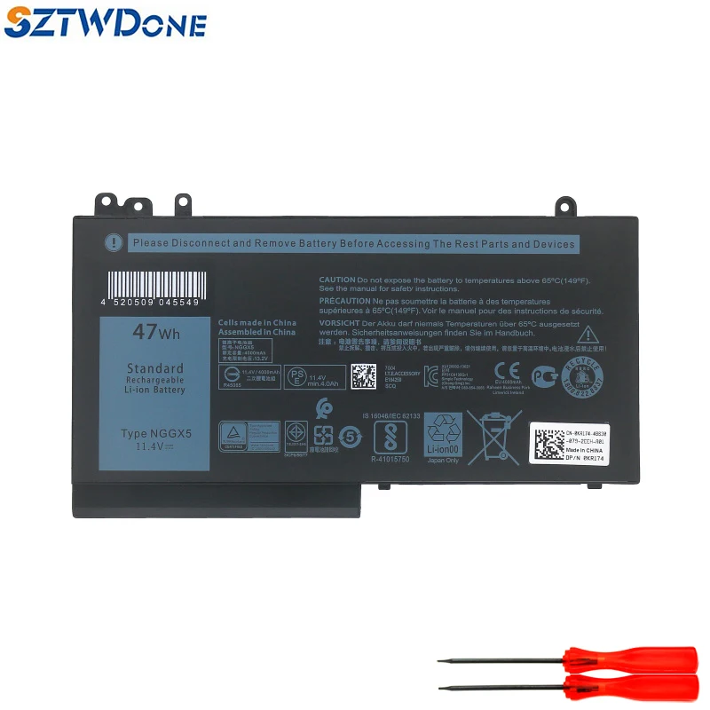 Sztwdone Nggx5 11.4V 47Wh Nuova Batteria Per Laptop Per Dell Latitude Dell Latitude E5270 E5470 E5550 M3510 E5570 954Df Jy8D6 0Jy8D6