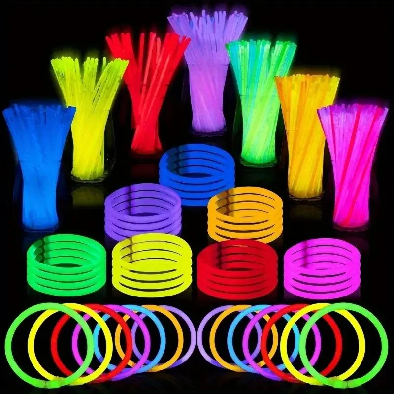 Bright Neon Glow Sticks 100 Pack