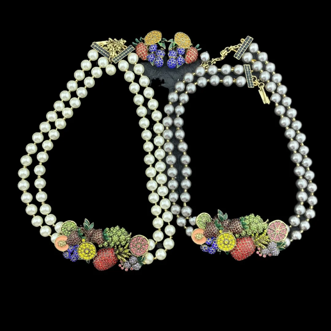 Medieval Jewelry Fruit Necklace Earrings Jewelry Set