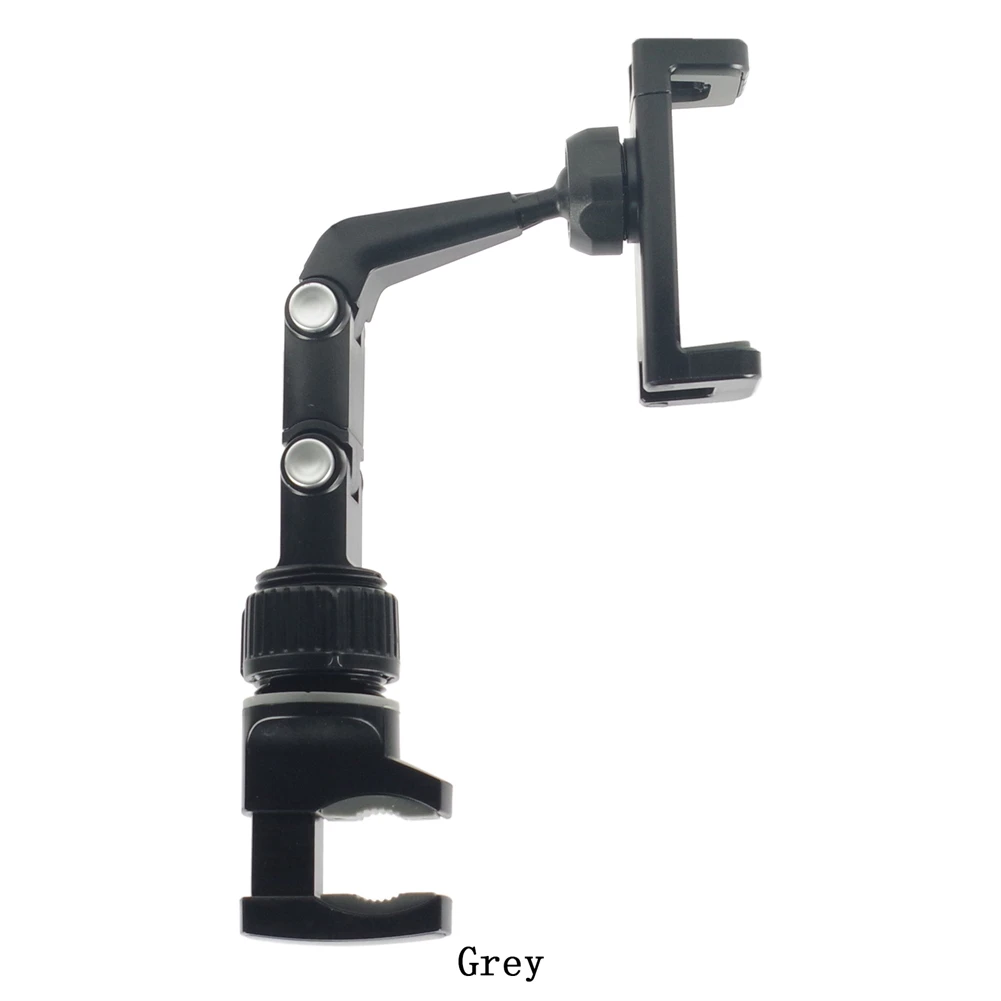 Universal Mic Stand Phone Holder Telephone Car Holder Live Broadcast BracketClip 360 Degree Rotating For 50-100mm Wide Phones