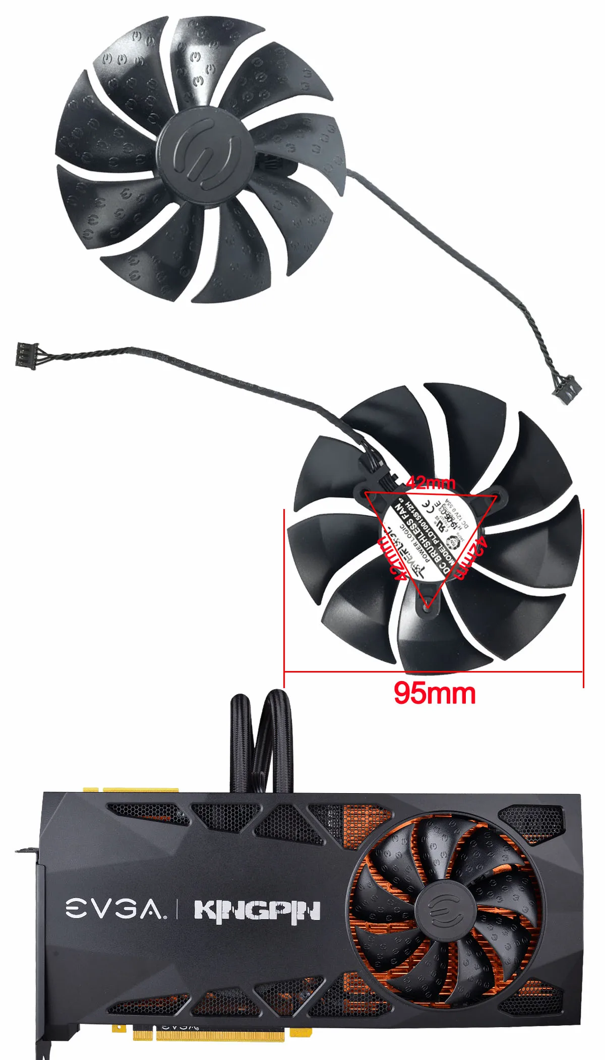 PLD10015S12H, RTX2080ti, EVGA, RTX 2080Ti, gráficos, placa de vídeo, ventiladores