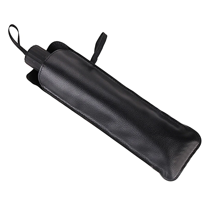 Black PU Leather Umbrella Cover Case Portable Waterproof Umbrella Storage Pocket Water Absorbent Bag Ultrafine