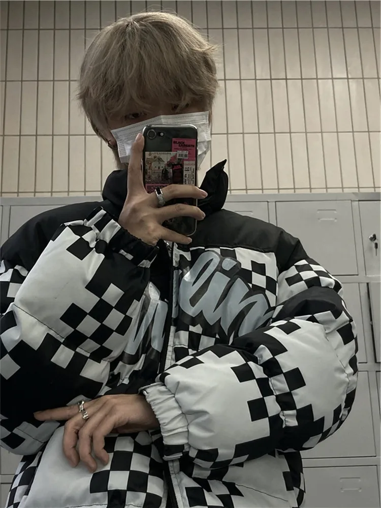 Men's Warm Parkas Streetwear Cotton Coats Male Jackets Paid Windproof Padded Coat Mens Clothing Dropshipping