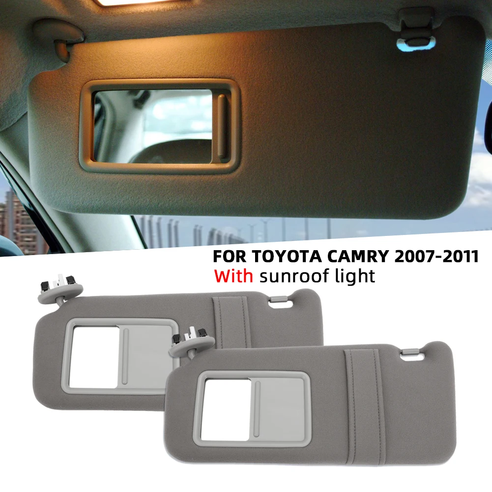 

Sun Visor With Light For Toyota Camry 2007-2011 74320-06800-B0 74310-06770-B0 Left Right Driver Passenger Side Sunvisor Sunshade