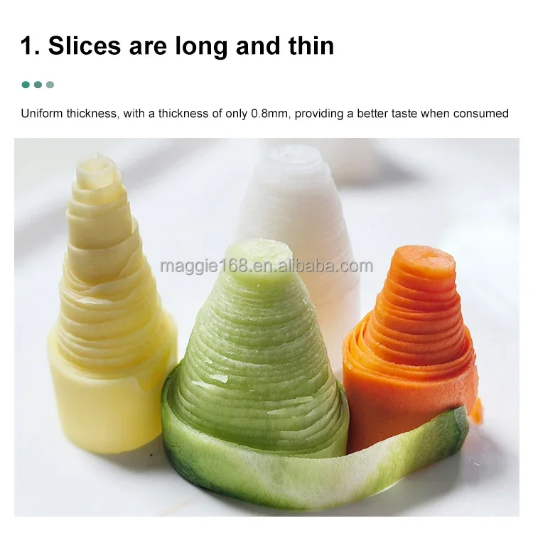 New Type Manual/Electric Spiralizer Vegetable Slicer for Potatoes Carrots Lotus Roots Apples Cabbage