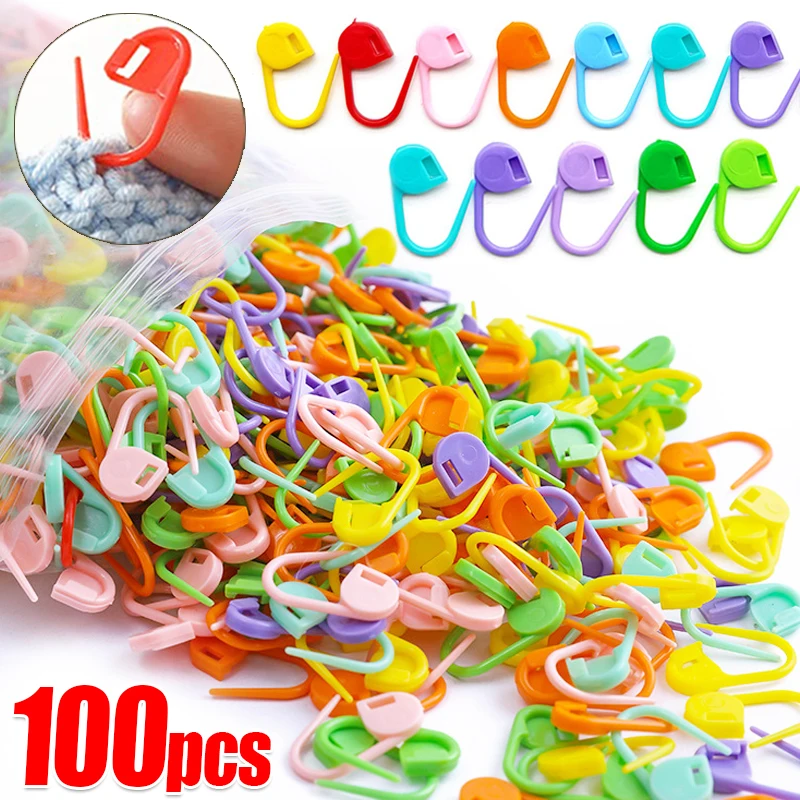100 marcatori per punti a maglia, in plastica, di alta qualità