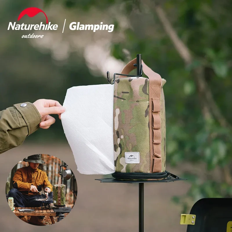 

Туристическая кухонная камуфляжная коробка для салфеток Naturehike, легкий портативный подвесной столовый мешок для пикника на открытом воздухе