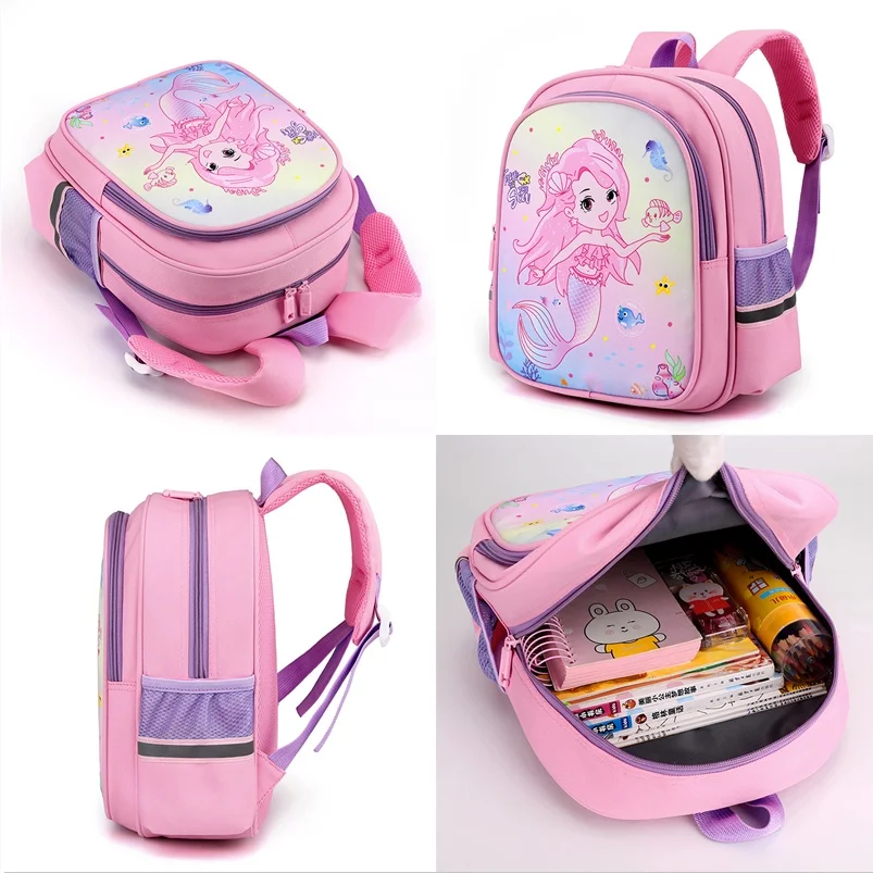 Cute Children Anime Backpacks In Kindergarten New Girls Princess Sweet Mermaid Unicorn Cartoon Small School Bags Drop Shipping