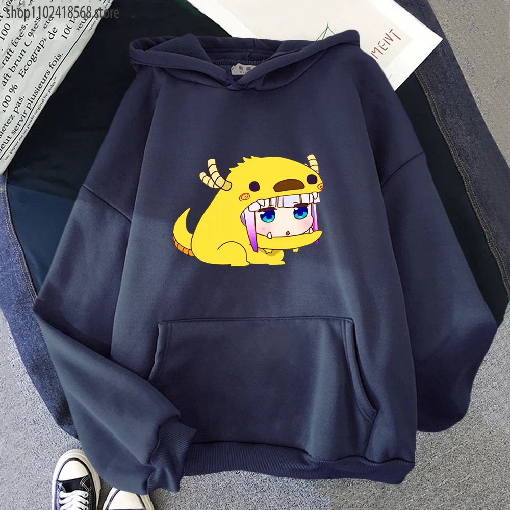 

Худи Miss Kobayashi's Dragon Maid S Kanna Kamui, толстовка с аниме принтом, женская уличная одежда, повседневная Всесезонная мужская одежда