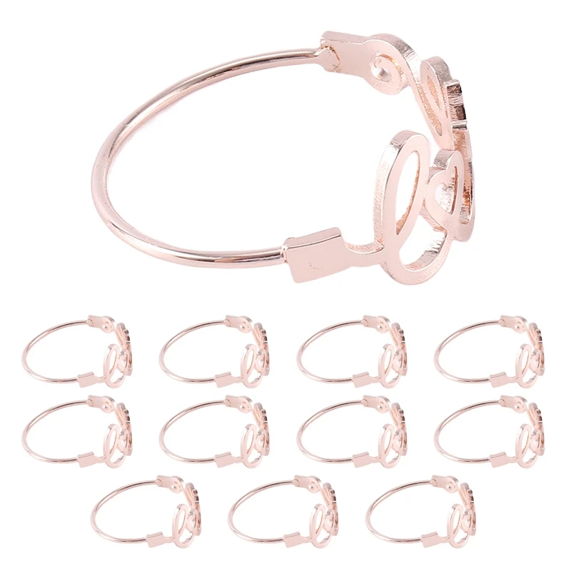 

Valentines Napkin Rings Holder For Wedding, Love Napkin Holders Spring Serviette Buckles For Table Setting