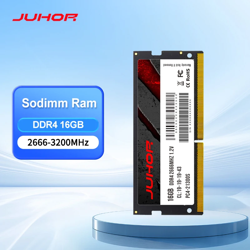 JUHOR ノートパソコン用RAM DDR4 16GB 2666MHz 3200MHz ノートブック