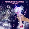 VATOS Bubble Wands X2 for Kids Auto Snowflake Bubble Blower Light & Music Bubble Machine with 2 Windmill Outdoor Toy Girls Boys 5