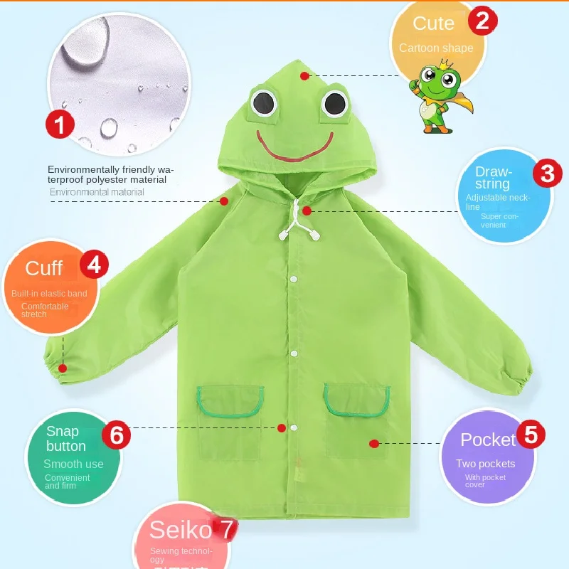 Animalshapechildrensraincoatsuitableforchildren80120CMcartoon