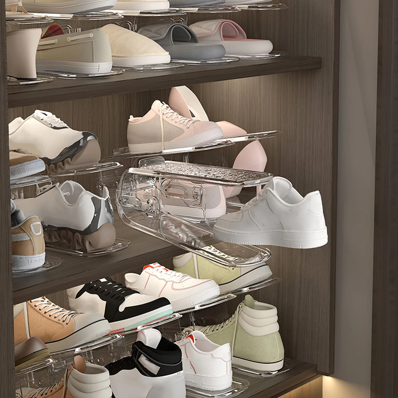 2 storage shoe racks retail shoe display racks, convenient for storage at home and in store, multifunctional organizer