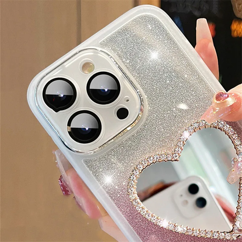 Bling Glitter Mirror Soft Phone Case For Samsung Galaxy A53 A33 A73 A22 A23 A13 A11 A31 A2 1S A20 A30 A32 A12Clear Jelly_voghion.com